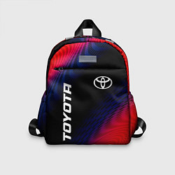 Детский рюкзак Toyota красный карбон, цвет: 3D-принт