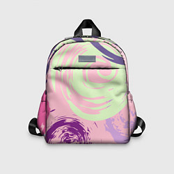 Детский рюкзак Розовый фон и разноцветные круги, цвет: 3D-принт