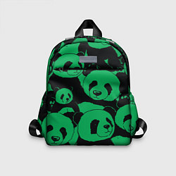 Детский рюкзак Panda green pattern, цвет: 3D-принт