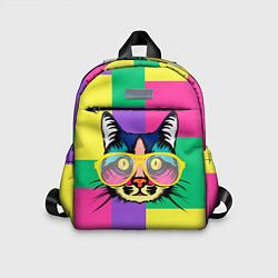 Детский рюкзак Кот в стиле поп-арт, цвет: 3D-принт