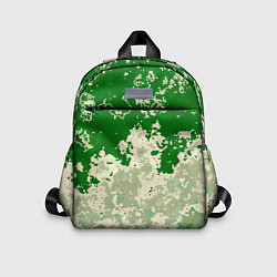 Детский рюкзак Абстракция в зелёных тонах, цвет: 3D-принт
