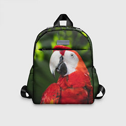 Детский рюкзак Красный попугай Ара, цвет: 3D-принт