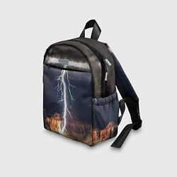 Детский рюкзак Мощная молния в горах, цвет: 3D-принт — фото 2