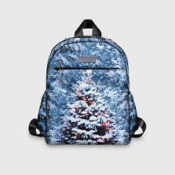 Детский рюкзак Новогодняя ёлка в лесу, цвет: 3D-принт