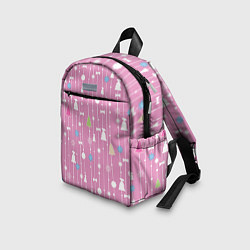 Детский рюкзак Розовый новый год, цвет: 3D-принт — фото 2