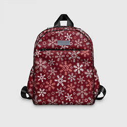 Детский рюкзак Новогодний узор из снежинок, цвет: 3D-принт