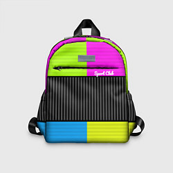 Детский рюкзак Лоскутный полосатый принт Арлекино, цвет: 3D-принт