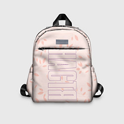 Детский рюкзак Настя по-вертикали с розовым фоном, цвет: 3D-принт