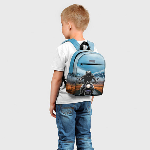 Детский рюкзак Мотоцикл в горах / 3D-принт – фото 5