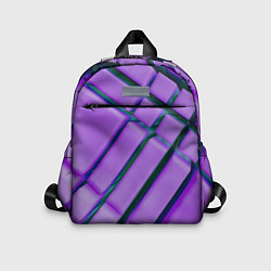 Детский рюкзак Фиолетовый фон и тёмные линии, цвет: 3D-принт