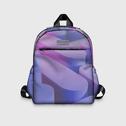 Детский рюкзак Абстрактные фиолетовые прямоугольники со скругленн, цвет: 3D-принт