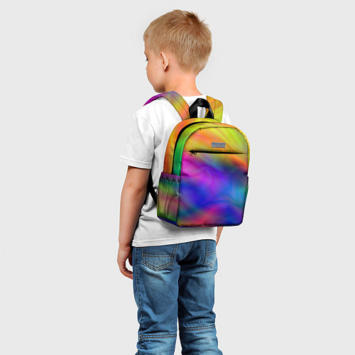 Детский рюкзак Оранжево-синяя туманность / 3D-принт – фото 5
