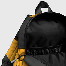 Детский рюкзак Оранжевая абстракция и тёмные фигуры, цвет: 3D-принт — фото 2