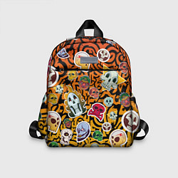 Детский рюкзак Черепа на фоне узорчика, цвет: 3D-принт