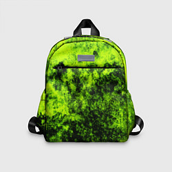 Детский рюкзак Яркий неоновый салатовый гранж, цвет: 3D-принт