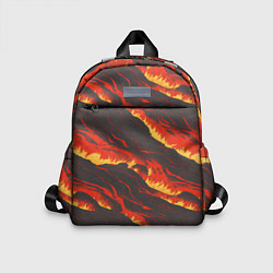 Детский рюкзак Потоки лавы в японском стиле, цвет: 3D-принт