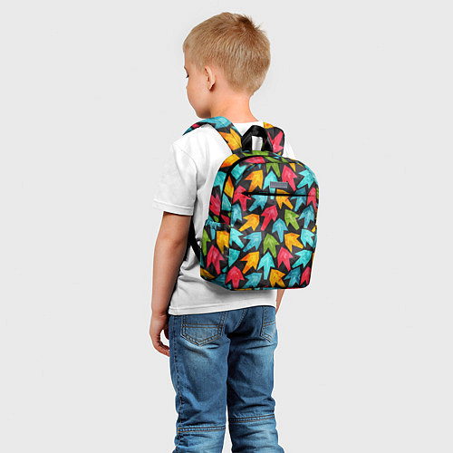 Детский рюкзак Разноцветные стрелы / 3D-принт – фото 5