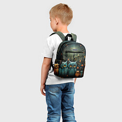 Детский рюкзак Совы в стиле Folk Art, цвет: 3D-принт — фото 2