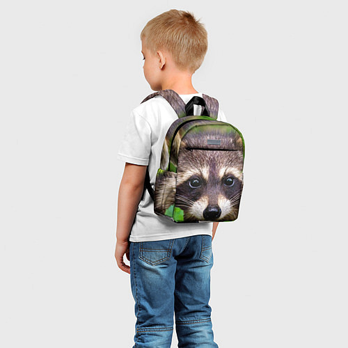 Детский рюкзак Енот выглядывает / 3D-принт – фото 5