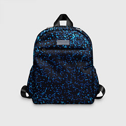 Детский рюкзак Неоновый синий блеск на черном фоне