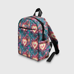Детский рюкзак Паттерн пылающие сердца, цвет: 3D-принт — фото 2