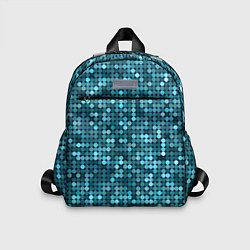 Детский рюкзак Блеск пайеток изумрудных бирюзовых, цвет: 3D-принт