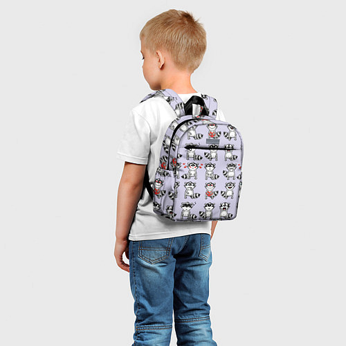Детский рюкзак Забавные еноты / 3D-принт – фото 5