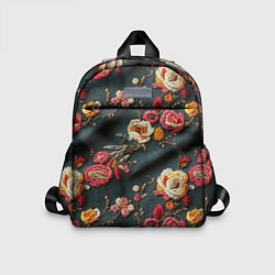 Детский рюкзак Эффект вышивки разные цветы