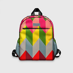 Детский рюкзак Разноцветный ромбический абстрактный паттерн