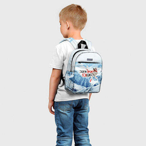 Детский рюкзак Горные лыжи фристайл / 3D-принт – фото 5