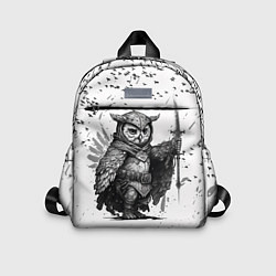 Детский рюкзак Воинственная сова, цвет: 3D-принт