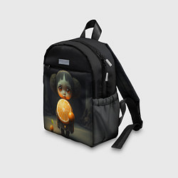 Детский рюкзак Девочка с мандарином в руках, цвет: 3D-принт — фото 2