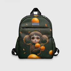 Детский рюкзак Милая девушка с мандаринами, цвет: 3D-принт