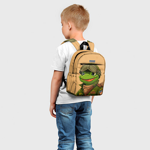 Детский рюкзак Лягушонок Пепе лётчик / 3D-принт – фото 5