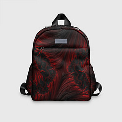 Детский рюкзак Красно - черные текстуры, цвет: 3D-принт