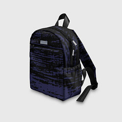 Детский рюкзак Синие кляксы на чёрном, цвет: 3D-принт — фото 2