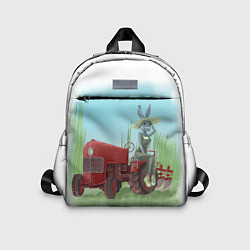 Детский рюкзак Зайка на тракторе, цвет: 3D-принт