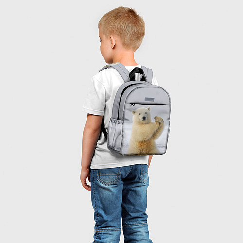 Детский рюкзак Белый медведь разминается / 3D-принт – фото 5