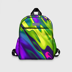 Детский рюкзак Сине-зелёное и фиолетовое абстрактное слияние
