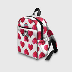 Детский рюкзак Сердца из краски - паттерн на день святого валенти, цвет: 3D-принт — фото 2