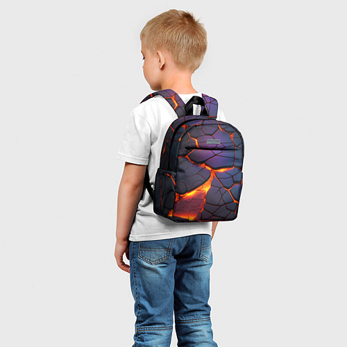 Детский рюкзак Неоновая лава - течение / 3D-принт – фото 5