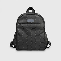 Детский рюкзак Abstraction hexagon grey, цвет: 3D-принт
