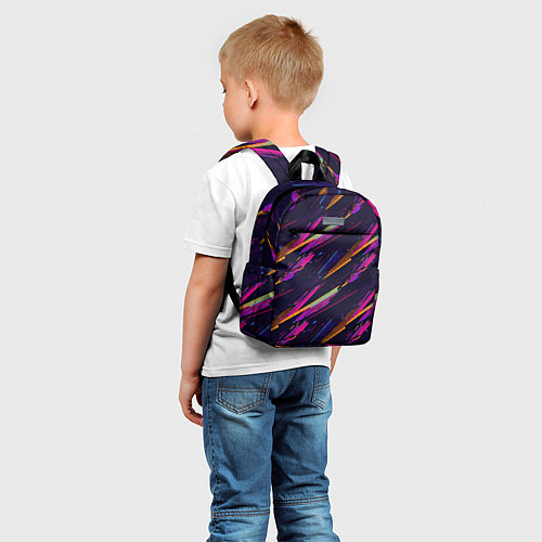 Детский рюкзак Глитч полосы / 3D-принт – фото 5