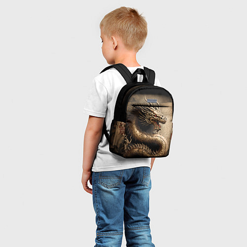 Детский рюкзак Китайский дракон с открытой пастью / 3D-принт – фото 5
