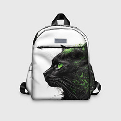 Детский рюкзак Кот с зелеными глазами, цвет: 3D-принт