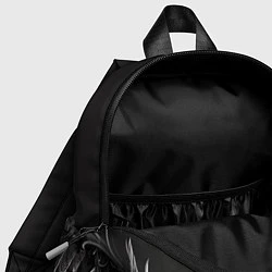Детский рюкзак Черно-белый ворон, цвет: 3D-принт — фото 2