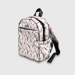 Детский рюкзак Тюльпаны и сердечки - паттерн, цвет: 3D-принт — фото 2