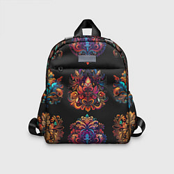 Детский рюкзак Русские орнаменты неон, цвет: 3D-принт