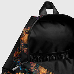 Детский рюкзак Русские орнаменты неон, цвет: 3D-принт — фото 2