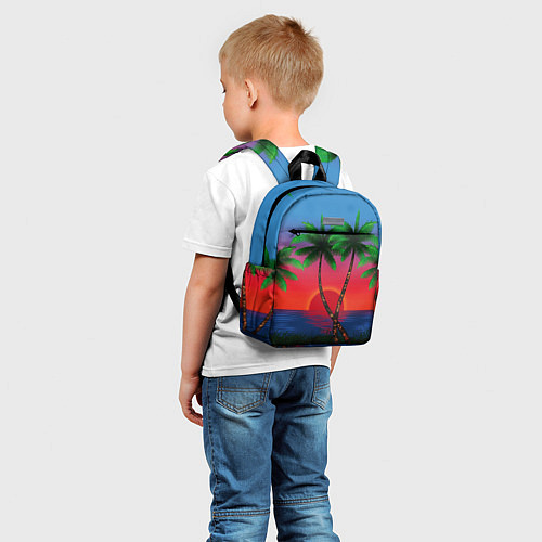Детский рюкзак Пальмы и море / 3D-принт – фото 5